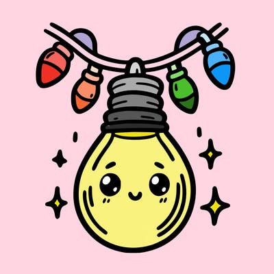 small bulb of a garland