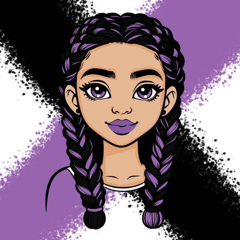 realistic girl with braids