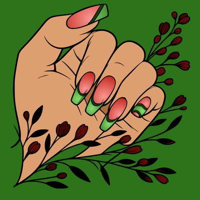 nails with french tip