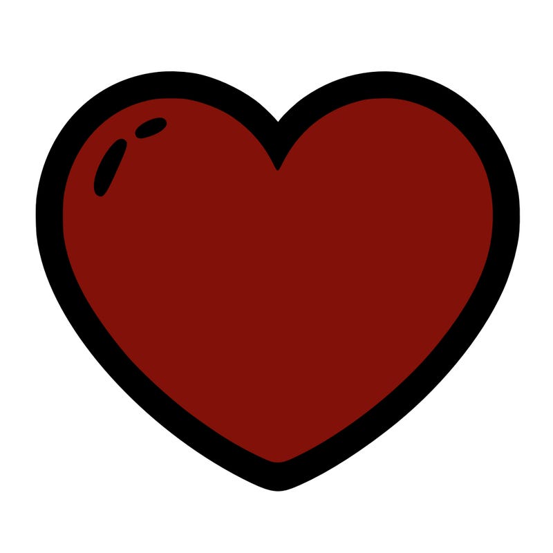 a blank heart