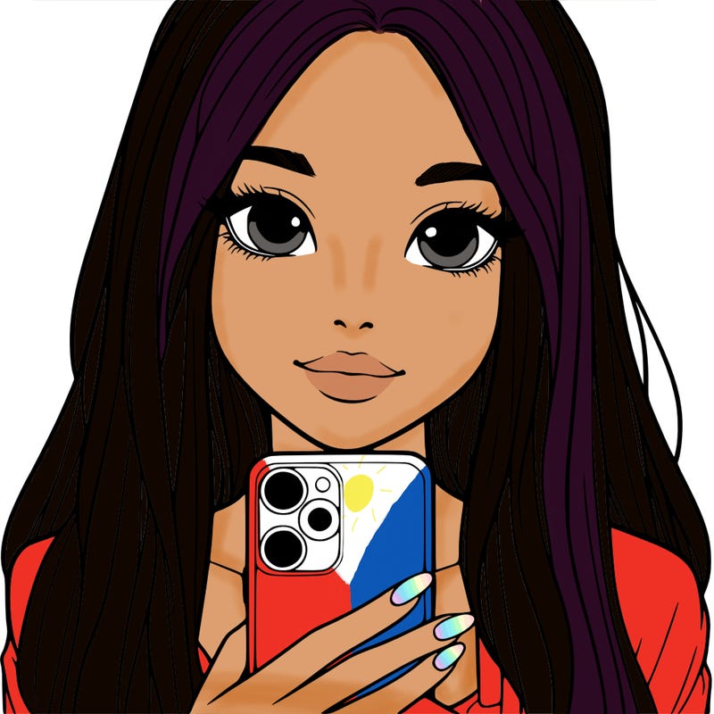 realistic girl with a phone