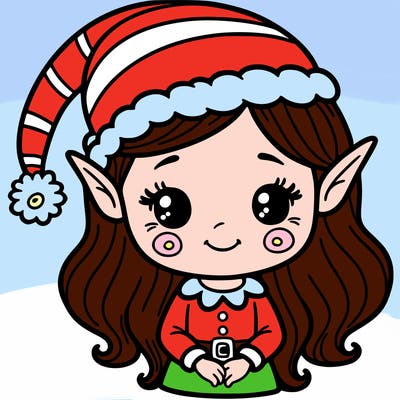 christmas elf girl