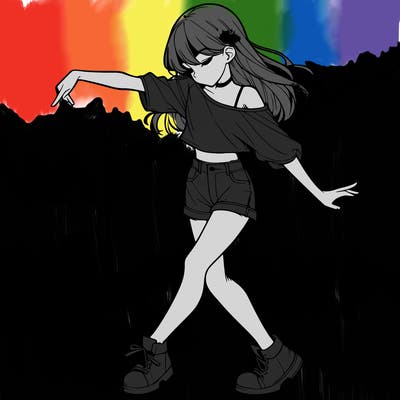 realistic girl danceing