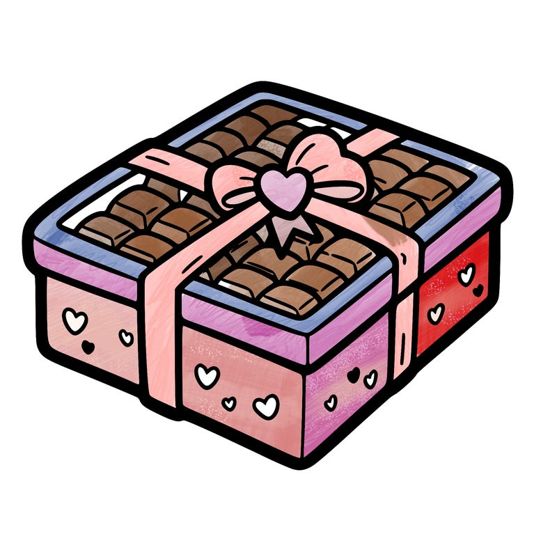 a box of chocolate for valentines day