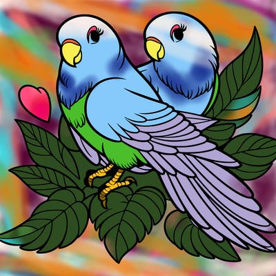 lovebird with a mate