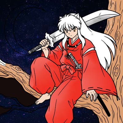 inuyasha in the moonlight