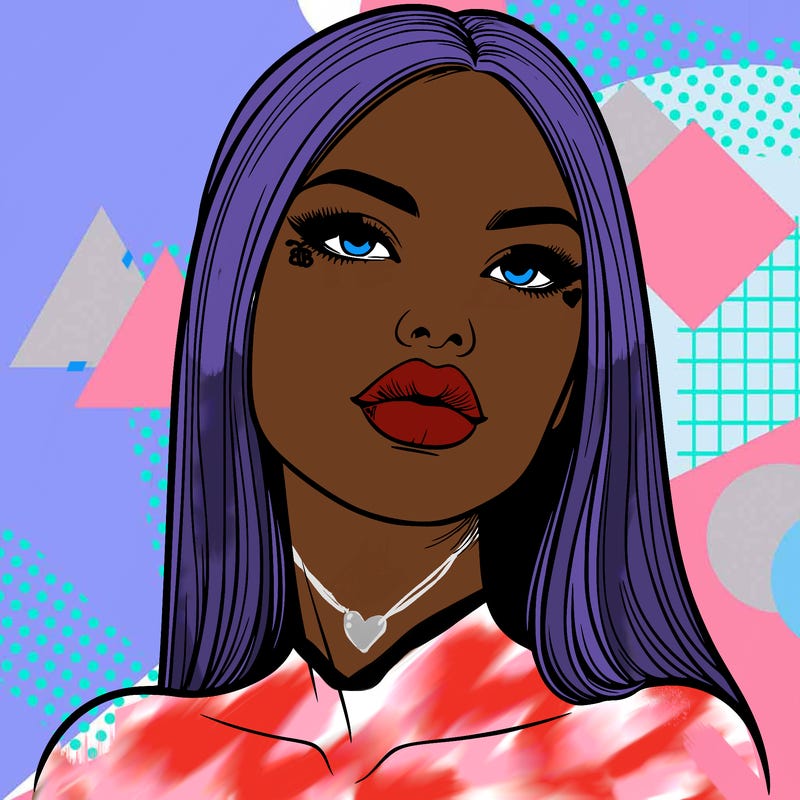 realistic woman with full lips