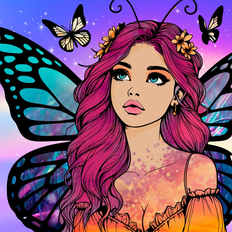butterfly fairy realistic girl