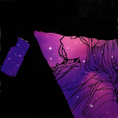 a realistic girl spray, painting