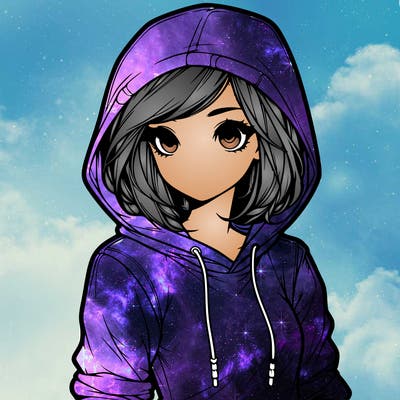 realistic girl with hoodie