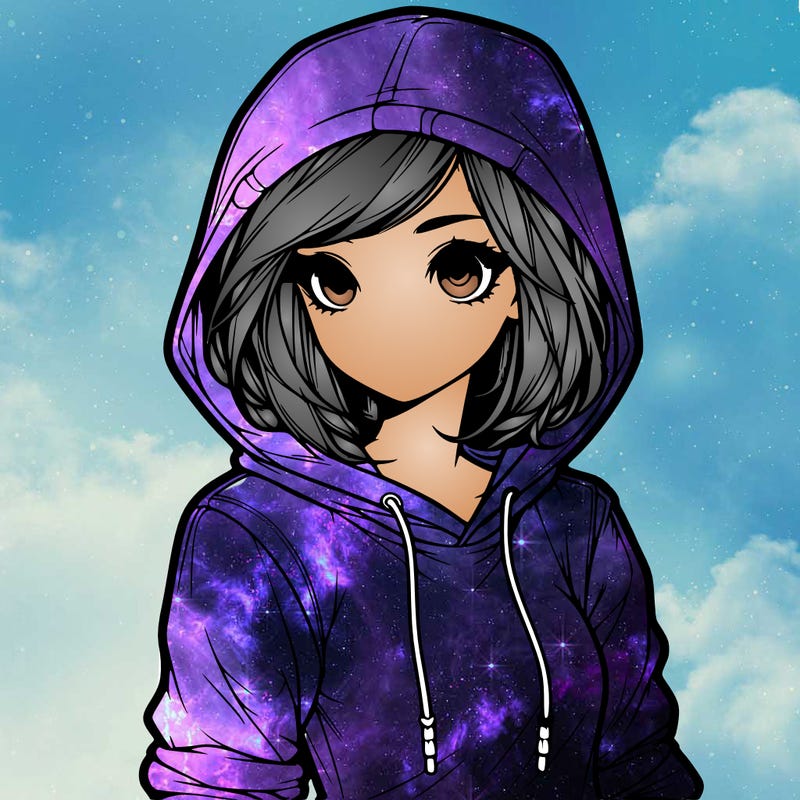 realistic girl with hoodie