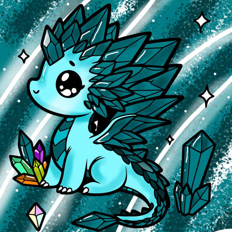 little cute crystal dragon