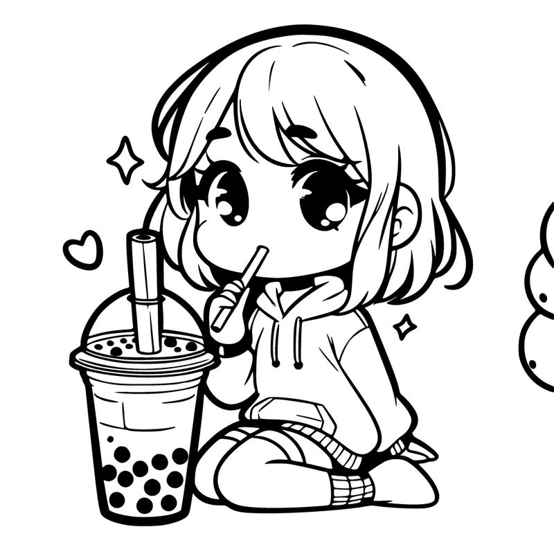 girl drinking boba tea