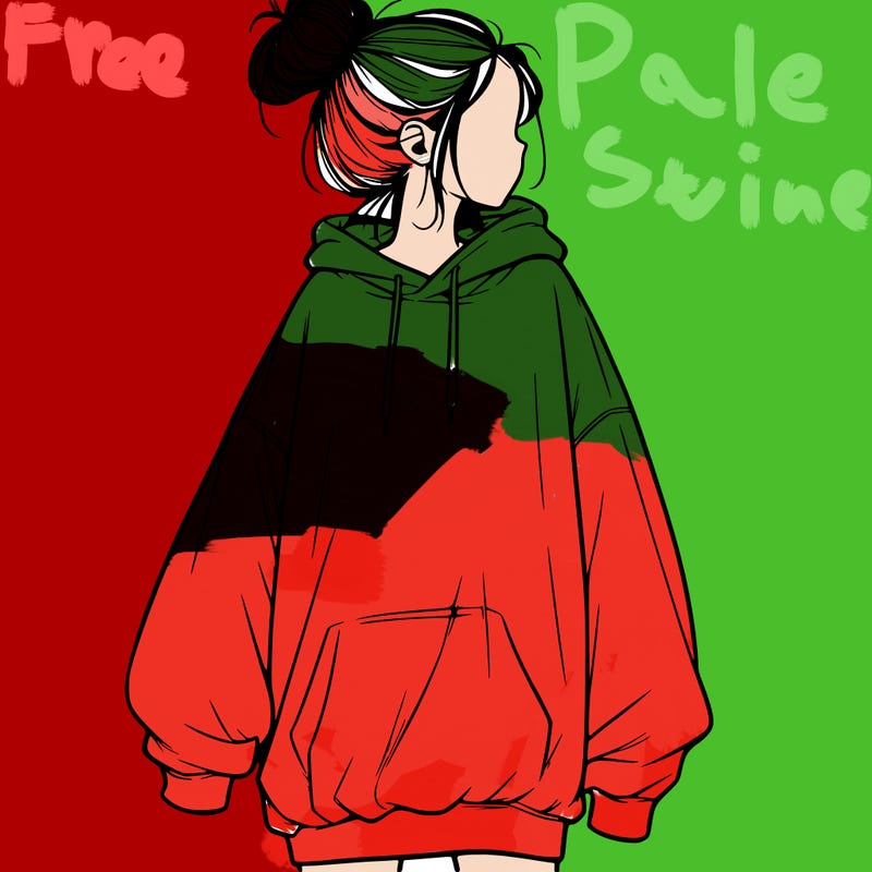 realistic girl with a oversized sweatshirt on and a bun