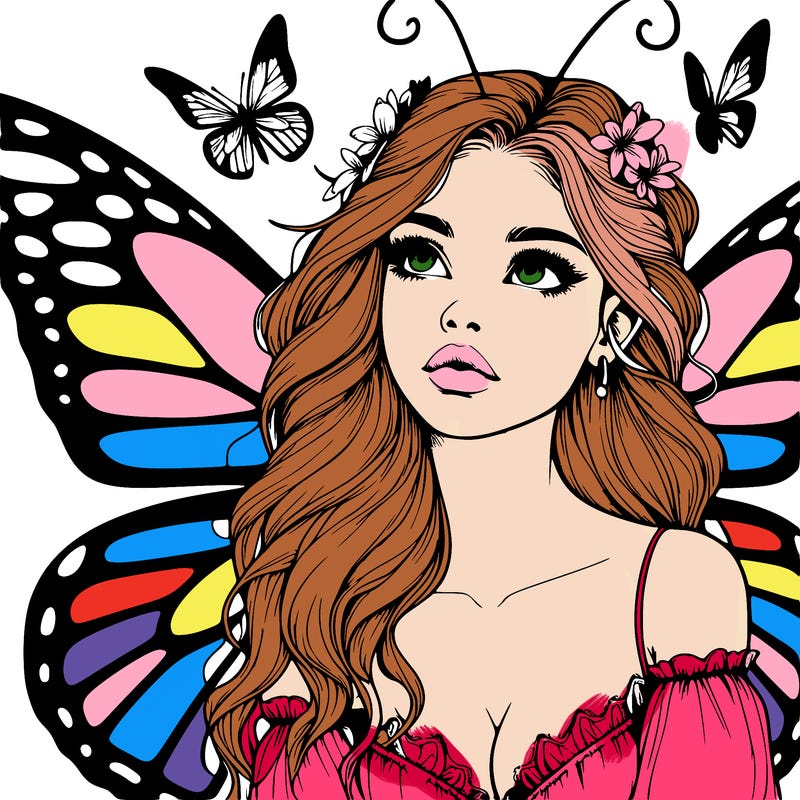 butterfly fairy realistic girl