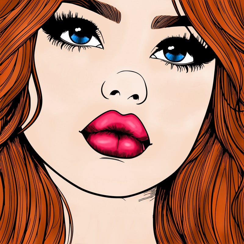 really realistic girl with lips