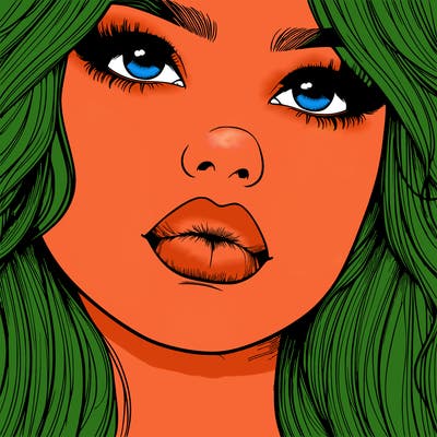 really realistic girl with lips