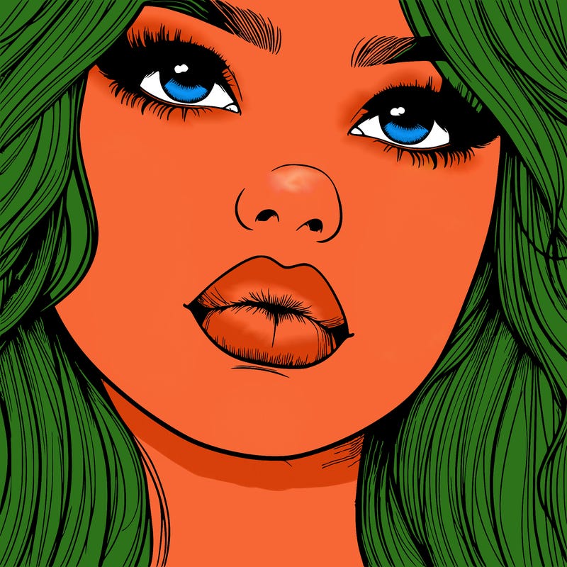 really realistic girl with lips