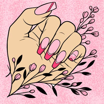 nails with french tip