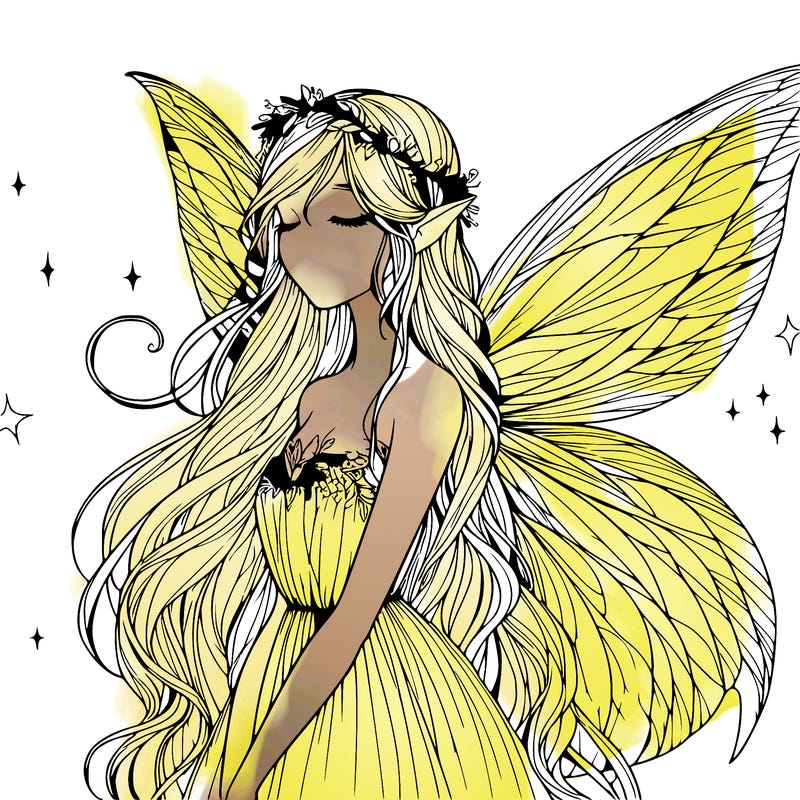 ethereal realistic fairy girl