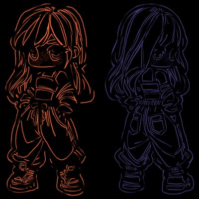 girl in crop top and baggy pants