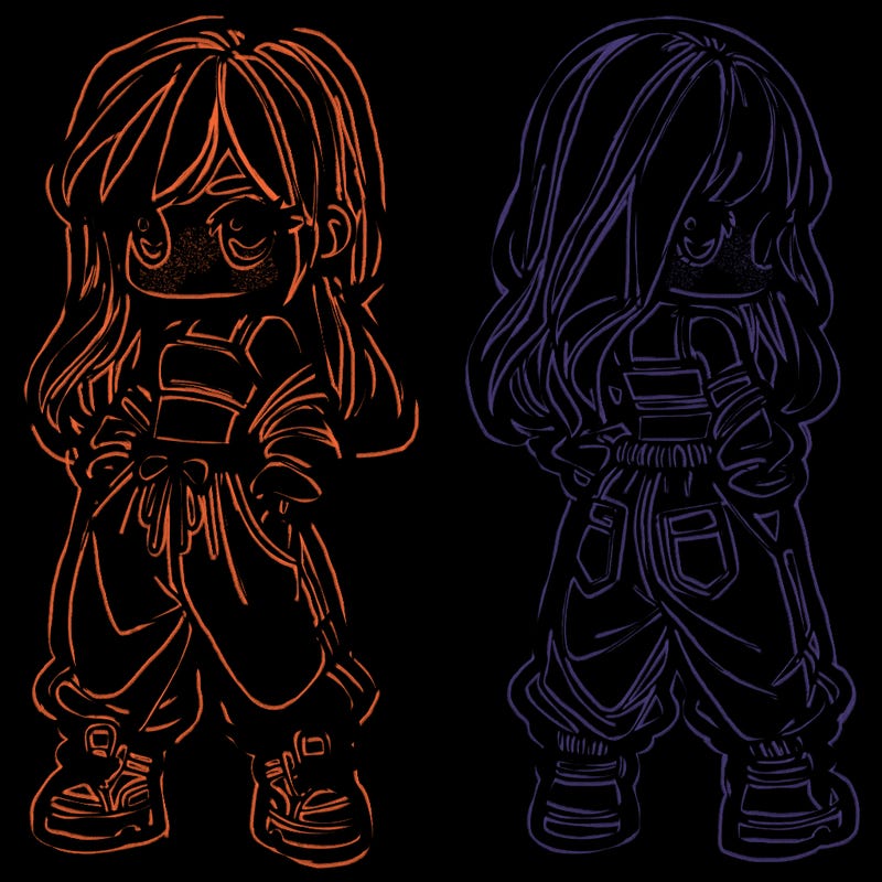 girl in crop top and baggy pants