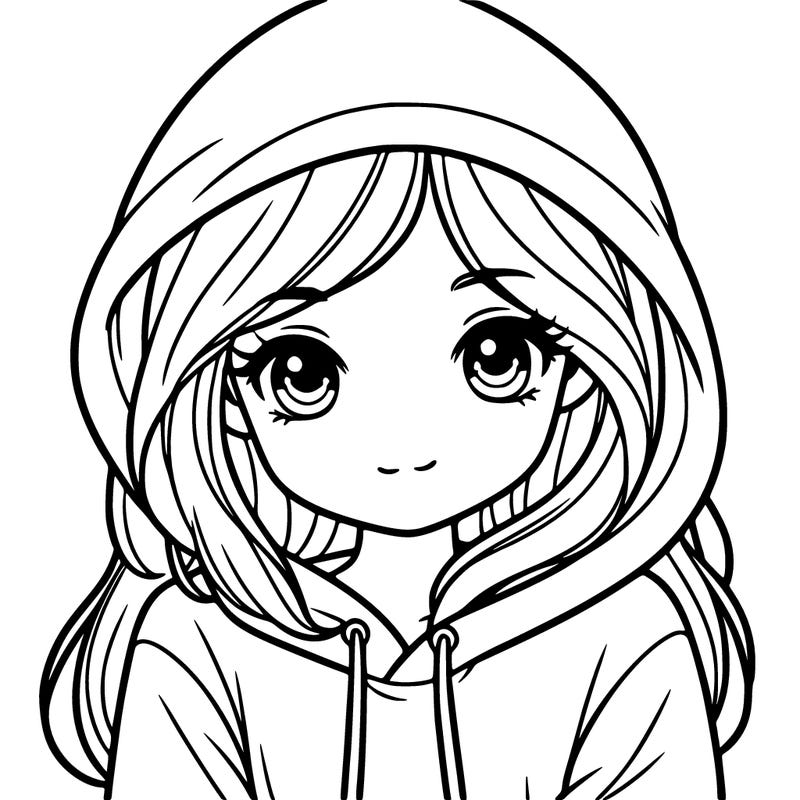 girl with hoodie
