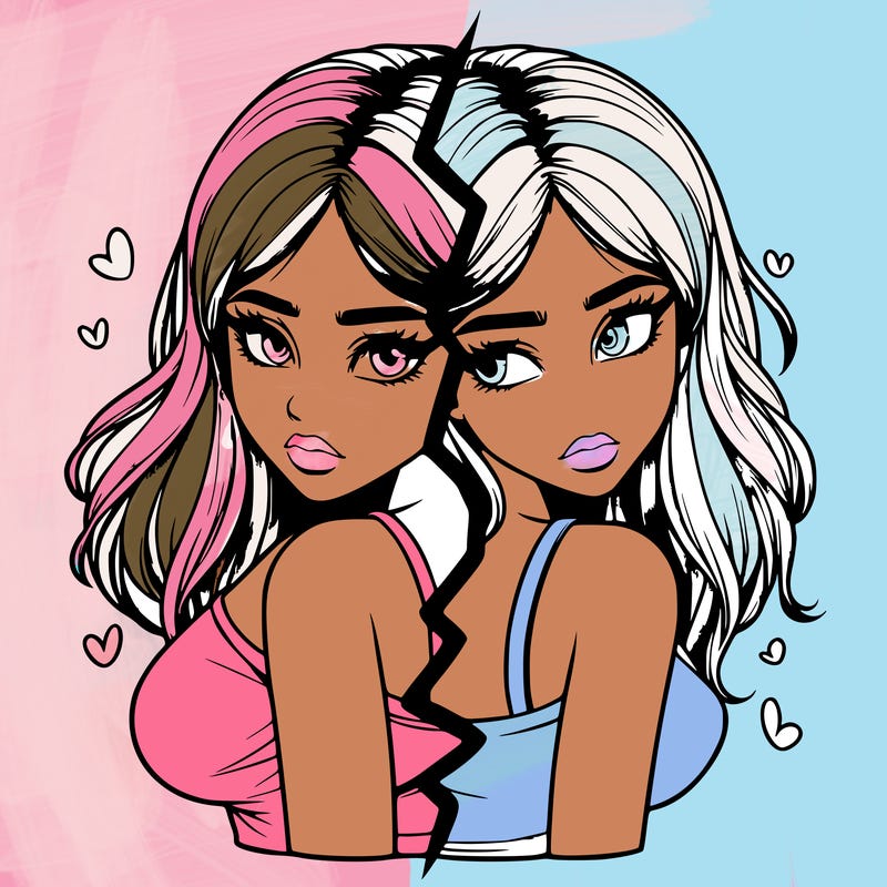 realistic girl split