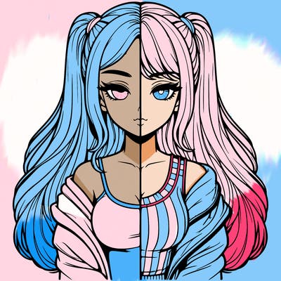 realistic girl split