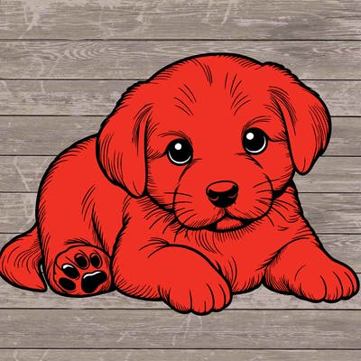 a cute realistic puppy