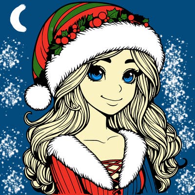 realistic christmas  girl