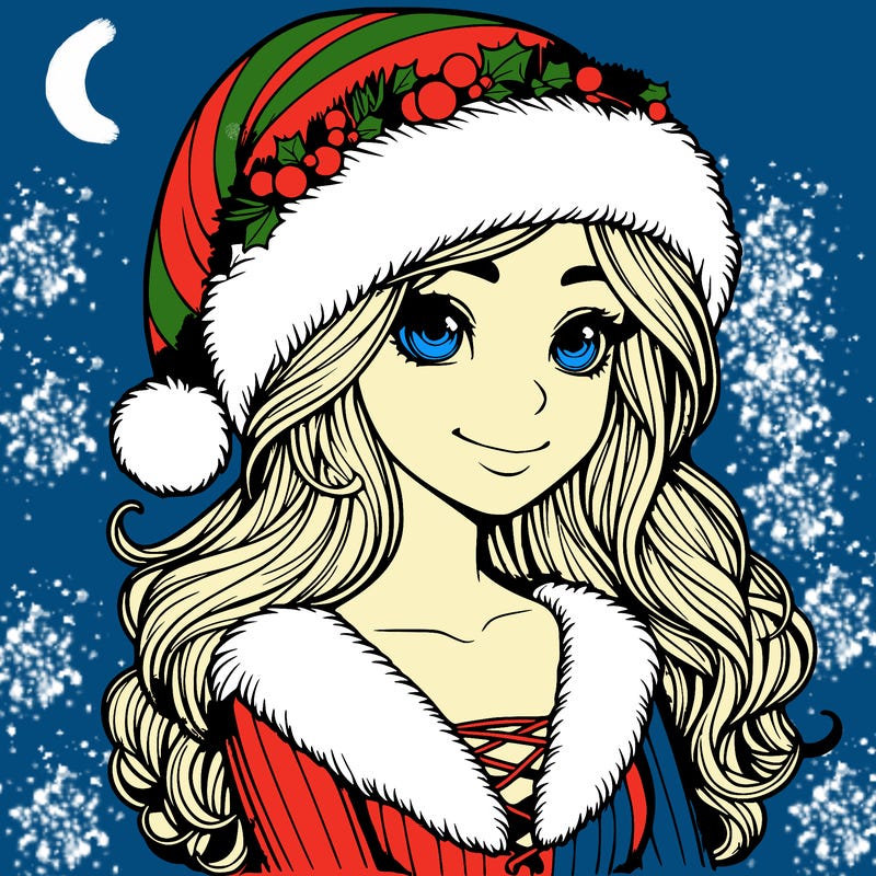 realistic christmas  girl