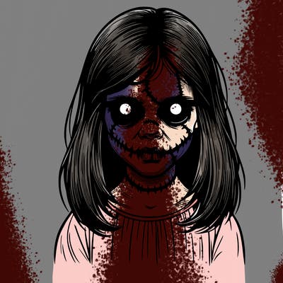 scary realistic girl