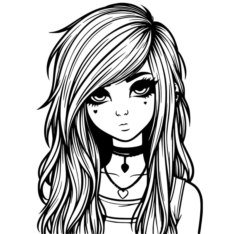 realistic emo girl