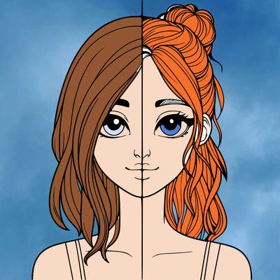 realistic girl split