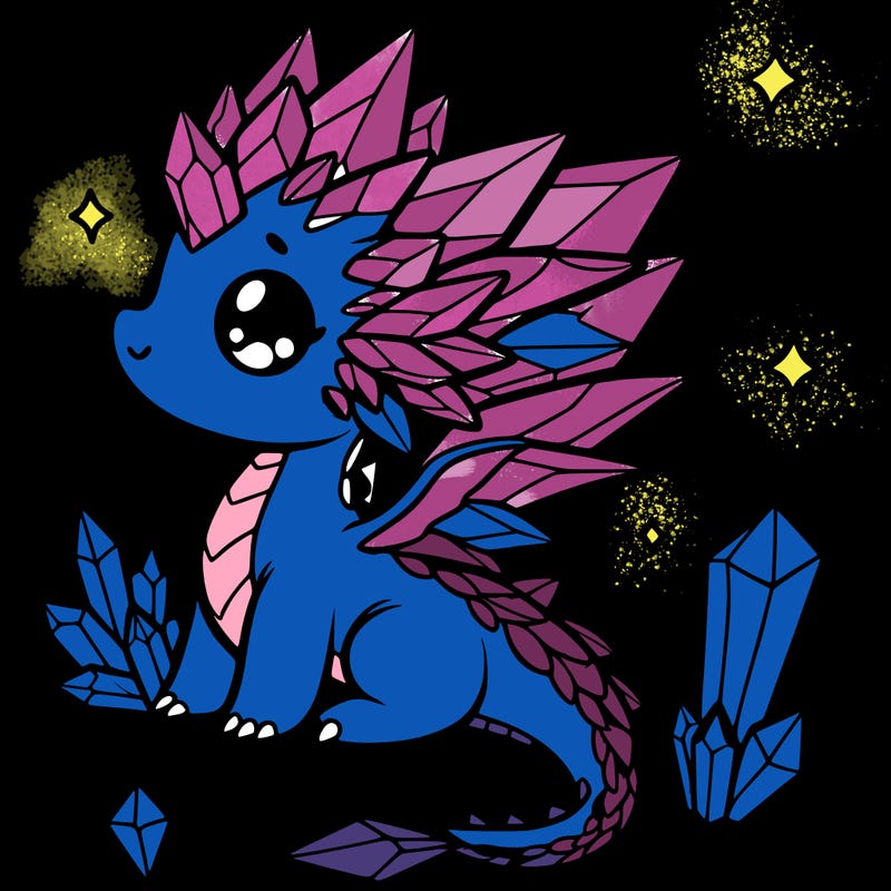 little cute crystal dragon