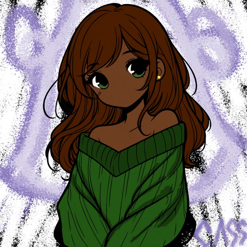 shy pretty girl wearing a sweater that is falling off one shoulder portrait