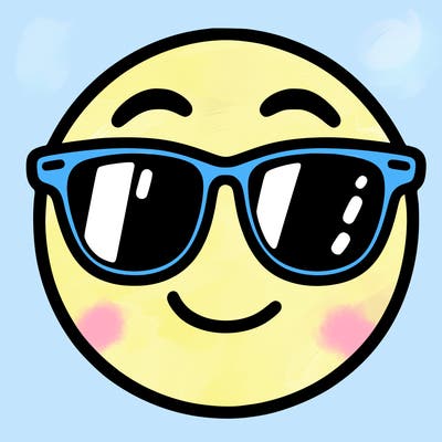 emoji with sunglasses