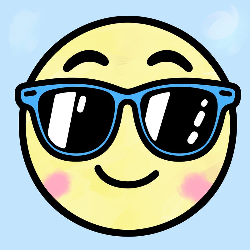 emoji with sunglasses
