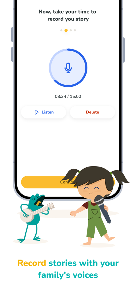 Lunii - パーソナライズされた家族のストーリーを作成するためのLuniiアプリ録音インターフェース