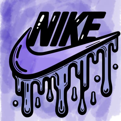 dripping nike logo