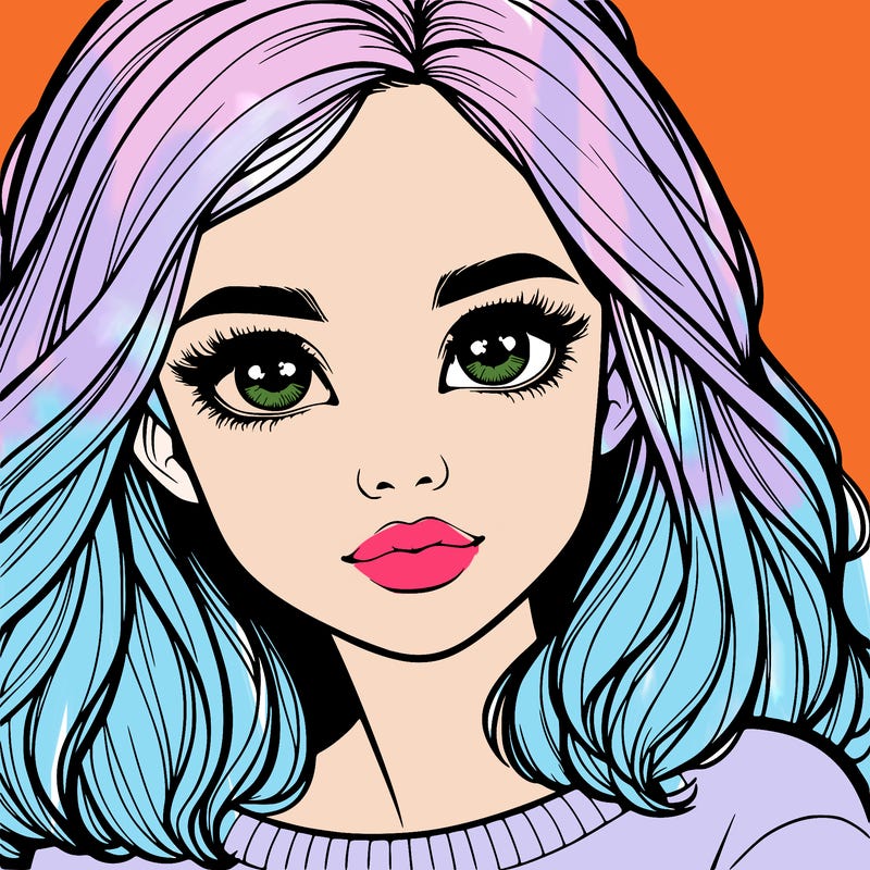 realistic girl whith cute eyes