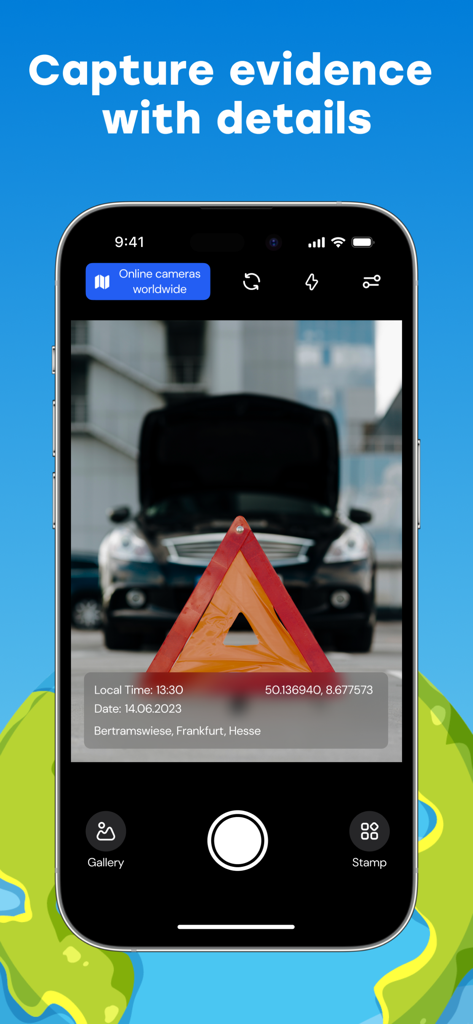 GPS Map Camera with Time Stamp - 