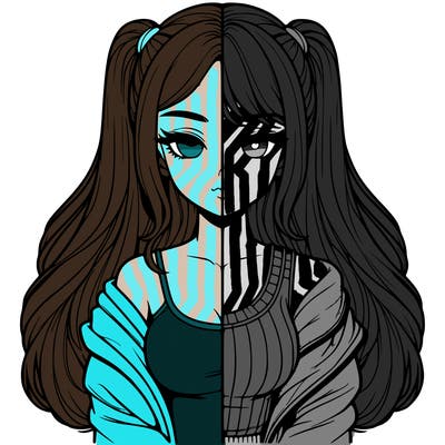 realistic girl split