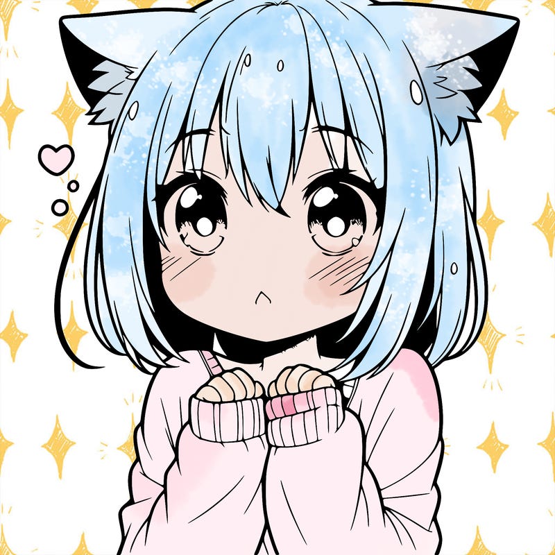 shy anime catgirl
