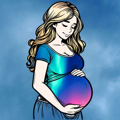 woman heavily pregnant realistic