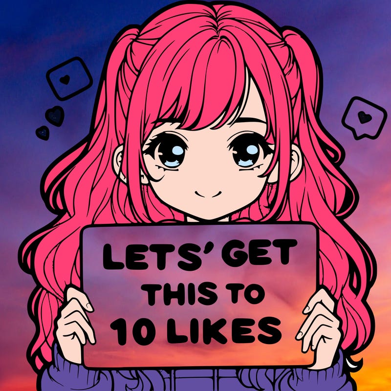 girl holding up sign that says let’s get this to 10 likes realistic