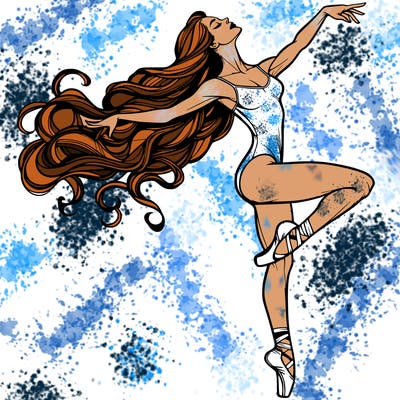 realistic woman dancer