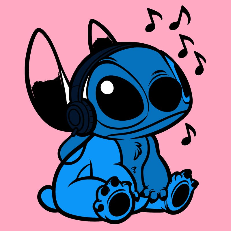 stitch listening to music