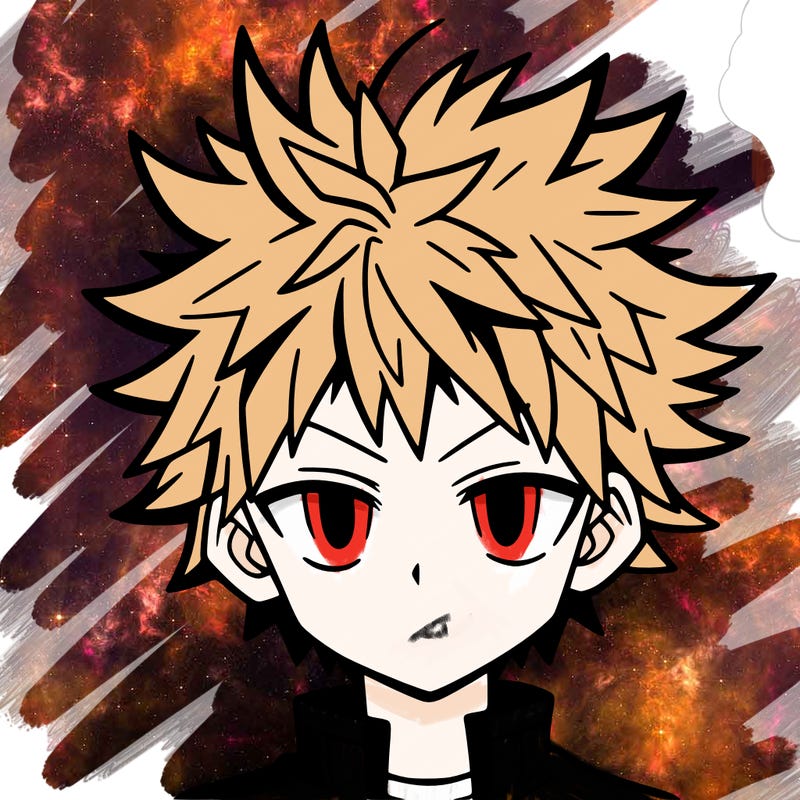 manga character male with spiky hair